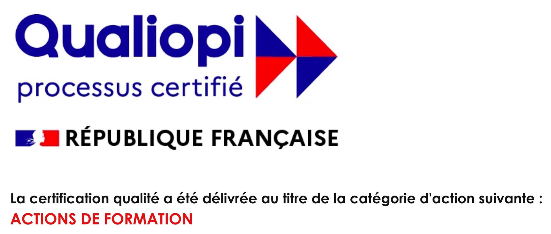 Certification Qualiopi - Actions de formation